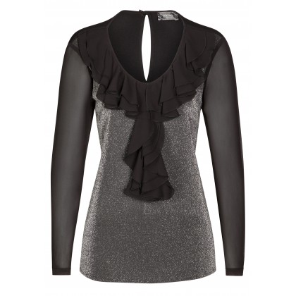 Stilvolle Bluse LUCIA mit changierender Vorderseite /