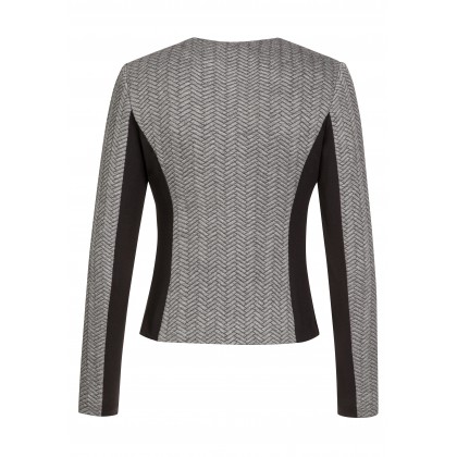 Modische Jacke CARLA mit Kunstlederbesatz /