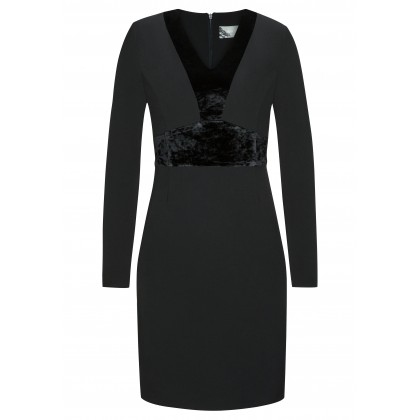 Stilvolles Kleid MARIE mit eleganten Samt-Details /