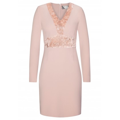 Stilvolles Kleid MARIE mit eleganten Samt-Details /