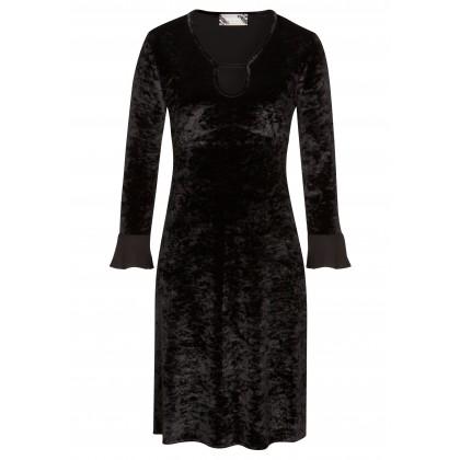 Elegantes Samtkleid LIA mit romantischen Volantsärmeln /