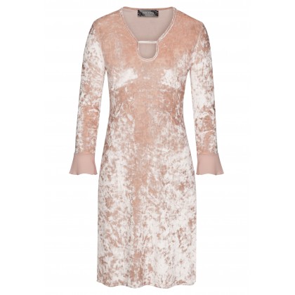 Elegantes Samtkleid LIA mit romantischen Volantsärmeln /