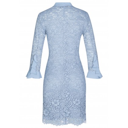 Bezauberndes Spitzenkleid SARAH mit Schluppe und Volantsdetails /