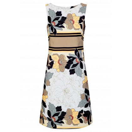 Edles Kleid MARA mit Blumen-Dessin /
