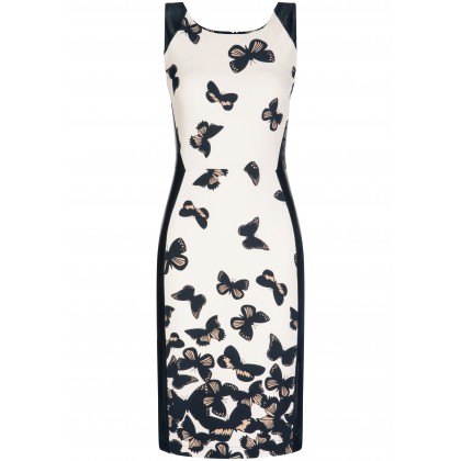 Verführerische Kleid JASMIN mit femininem Schmetterlings-Muster /