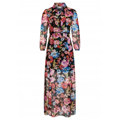 Modernes Kleid ROSALIE mit Blumenmuster /