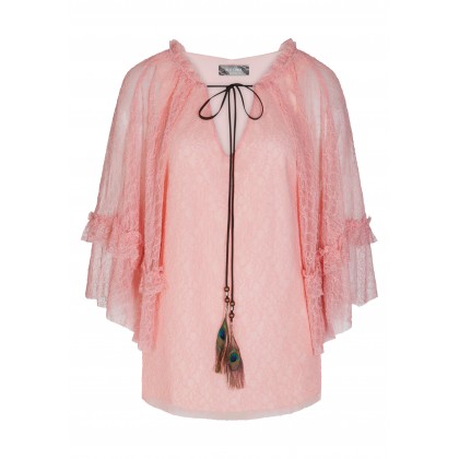 Bezaubernde Bluse JOSEPHINE in feiner Spitzen-Optik /