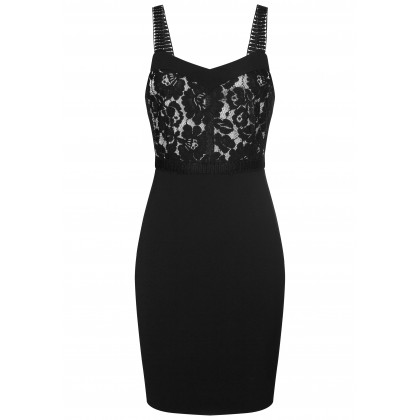 Edles Kleid LUISE mit feinen Spitzen-Details /