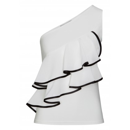 Edles Top SELINA mit modischem One-Shoulder Träger /