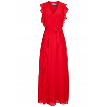 Schwungvolles Maxikleid BONELLA mit stilvollen Volants /