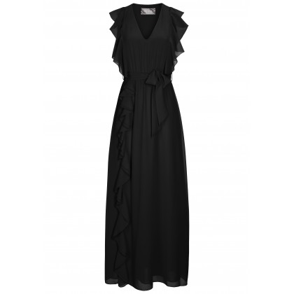 Schwungvolles Maxikleid BONELLA mit stilvollen Volants /
