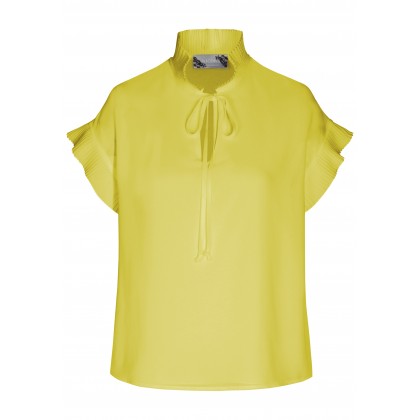 Stilvolle Bluse ULLA mit feinen Plissee-Falten /