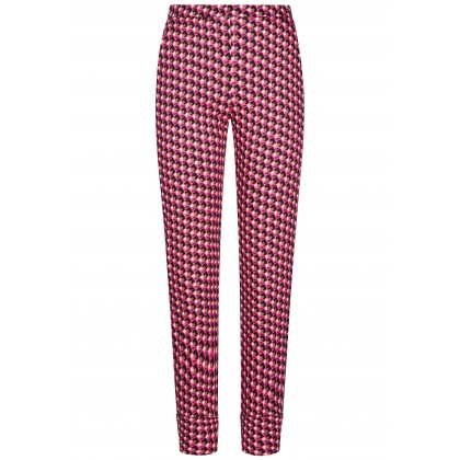Schmale 7/8-Hose WADINA mit extravagantem Allover-Muster /