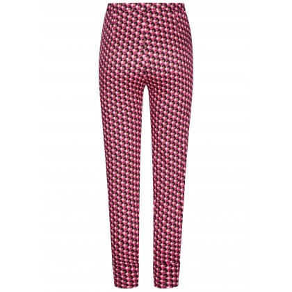 Schmale 7/8-Hose WADINA mit extravagantem Allover-Muster /