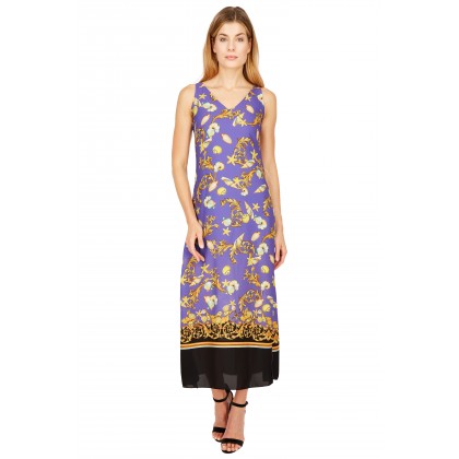 NICOWA – Luftiges Kleid NODULIA in Amethyst mit mediterranem Muster /