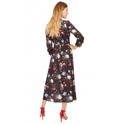 NICOWA – langes Kleid OTRENTO mit schönem floralem Muster /