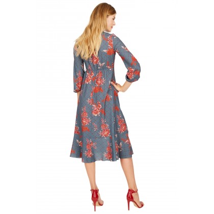 NICOWA – Elegantes Kleid OGRATA in toller Farbkombination /