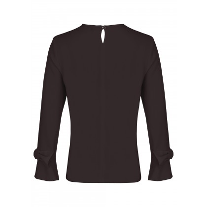 NICOWA – Schlichte Bluse NUZZA mit Schleifen am Ärmel /