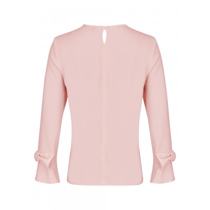 NICOWA – Schlichte Bluse NUZZA mit Schleifen am Ärmel /