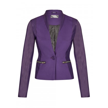 NICOWA – Modische Jacke ACROCE mit Kunstledereinsätzen /