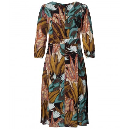 NICOWA - Florales Kleid in zeitloser A-Linie /