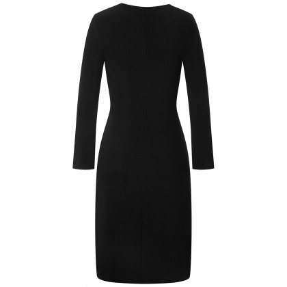 NICOWA - Enganliegendes Kleid mit Volantselement /