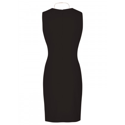 NICOWA – Elegantes, zeitloses Kleid LOUISA mit goldener Kette /