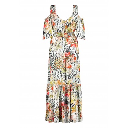 Sommerliches Maxikleid NERMILIA mit floralem Muster /