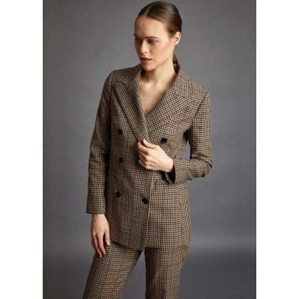 Long-Blazer mit doppelreihiger Knopfleiste – BEGONIWA /