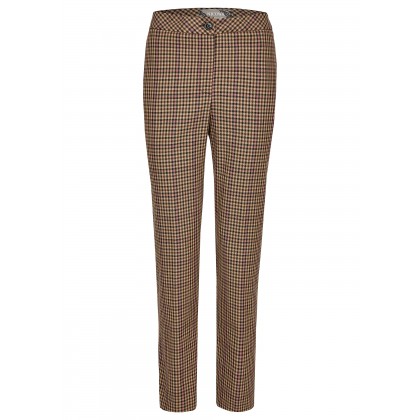 Lange Hose mit Pepita-Muster und Streifen – MIKOLA /