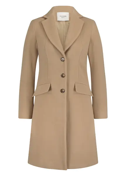 Nicowa Wool coat with faux flap pockets – KAMOWA in CAMELarticle number NC5A52004022E-101