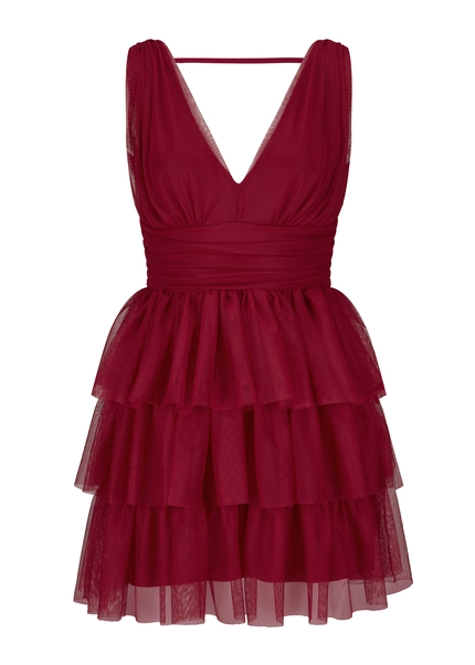 Nicowa Mini tulle dress - STELLOWA in dark berryarticle number NC8A22001014E-011