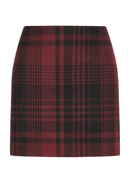 Nicowa Checked mini skirt with wool - LANINO in REDarticle number NC8A22016014E-047