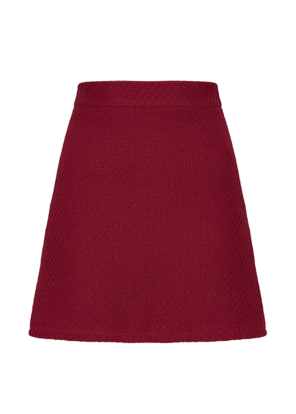 Nicowa Simple mini skirt made of bouclé LANITO in dark berryarticle number NC8A22502034E-011