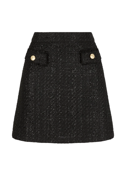 Nicowa Bouclé skirt with lamé effect BRUNAWI in BLACK LAMÉarticle number NC8A22506019E-002