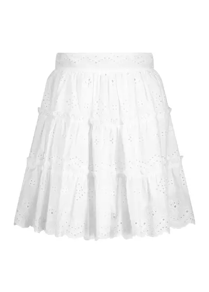 Nicowa Embroidered ruffle skirt - RALICINO in WHITEarticle number NC9A12601011E-004