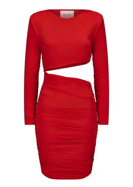 Nicowa Draped Mini Dress - OCAWI MINI in REDarticle number NC9A24012014E-014