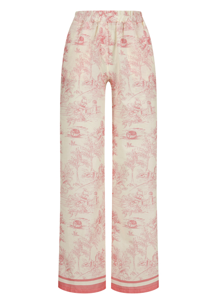Sommerhose in Toile-de-Jouy-Print - JALIKO, ROSE Frontansicht