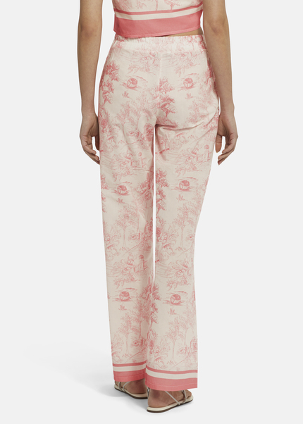 Sommerhose in Toile-de-Jouy-Print - JALIKO, ROSE Detailansicht 1