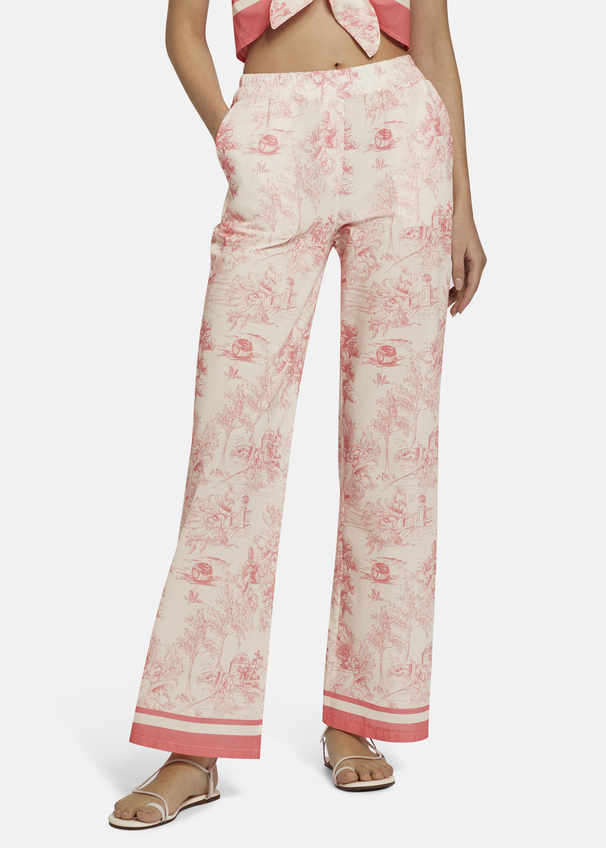 Sommerhose in Toile-de-Jouy-Print - JALIKO, ROSE Detailansicht 2
