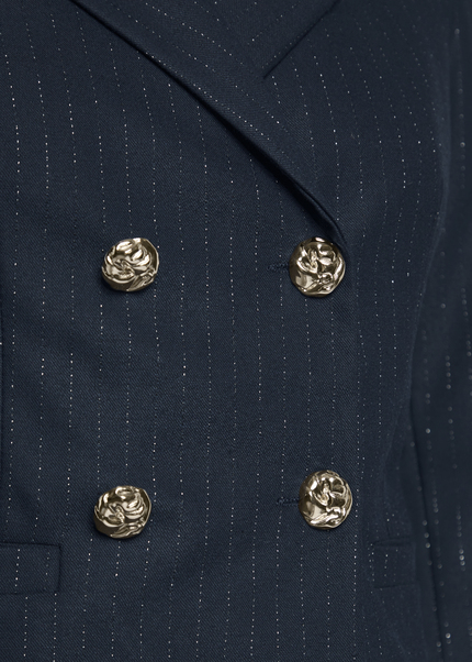 CARLOWIA, NAVY PINSTRIPE 