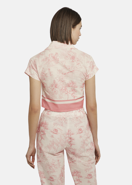 Shirt with toile de Jouy print - PLICALO, ROSE Detailansicht 1