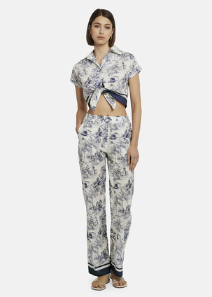Shirt with toile de Jouy print - PLICALO