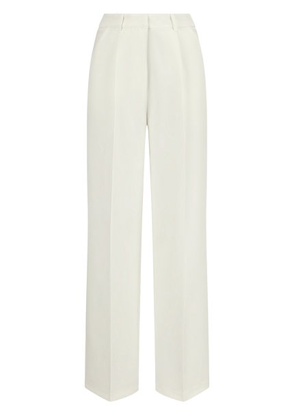 Wide-leg twill pants - VINIWA, White Frontansicht